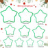 KAISHANE 10pcs 3D Christmas Tree Cookie Cutter Set, Star Cookie Cutters for XMAS Decoration and Gift Cookie Tower
