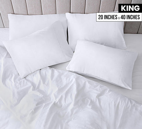 Utopia Bedding King Pillow Cases - 4 Pack, Soft Brushed Microfiber Fabric, 20 X 40 Inches (King, White)
