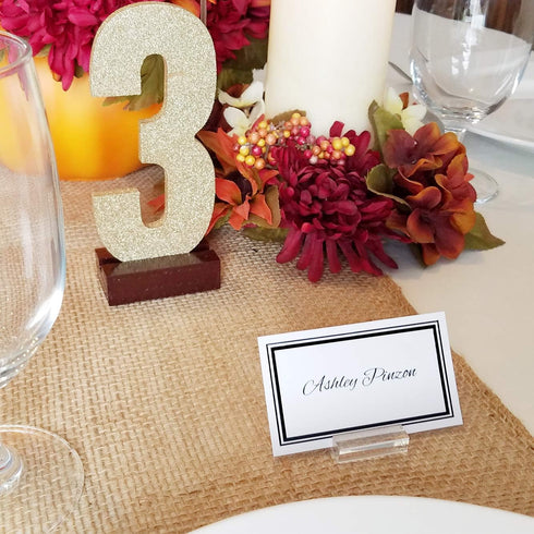 OnFireGuy 24pcs Acrylic Place Card Holder Display Stands for Wedding Place Cards, Table Numbers