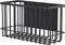 Magnetic Basket Organizer Shelf Rack for Refrigerator, Office File, Plastic Food Wrap Holder with Hooks, Black