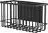 Magnetic Basket Organizer Shelf Rack for Refrigerator, Office File, Plastic Food Wrap Holder with Hooks, Black