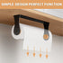 Paper Towel Holder Under Cabinet, Stainless Steel, Wall Mount, Black Adhesive Paper Roll Holder for Kitchen