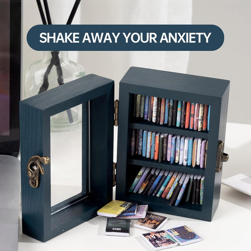 TABTAG 60 Anxiety Bookshelf Mini Book Micro Display Stand a Miniature Library Equipped with Mini - Books is an Ideal