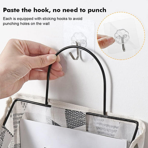 Fantasyon Wall Hanging Storage Bag, Waterproof Over The Door Closet Organizer for Bedroom, Bathroom, Black