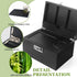 Large Black Bamboo Box with Combination Lock, Decorative Storage Box with Detachable Compartment and Jars