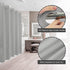 71x74 River Dream No Hook Hotel Cloth Grey Shower Curtain Soft Microfiber & Waterproof - Fabric Shower Curtain