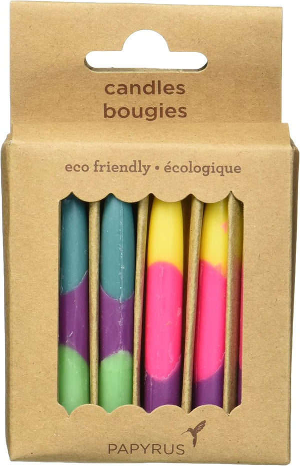 Papyrus Eco-Friendly Tie Dye Birthday Candles (12-Count)