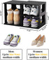 5 Closet HAIXIN Shoe Organizer Rack for Small Spaces Tier Plastic Vertical Narrow Shelves for Black Shoe Holder, Stand