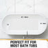 40 16 Inch, HITSLAM Non Slip Bathtub Mat x Extra Long Bath Mat for Tub, Soft PVC Loofah Shower Floor Mat with Drain