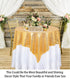 ShinyBeauty Sequin Tablecloth Table Linen Cover for Wedding Party Decor Backdrops ~1122S (54x54-Inch, Gold)