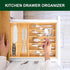 Bellsal Natural Utensil Organizer 12.5 Inch Silverware Organizer for Drawer Utensil Holder Cutlery Organizer Kitchen Drawer Organizer 7 Compartment Small Narrow Bamboo by Bellsal