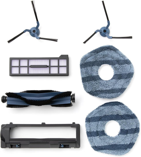 eufy X10 Pro Omni Robot Vacuum Replacement Parts Kit, Roller Brush, 2 Side Brushes, Washable Filter, Mop Cloths