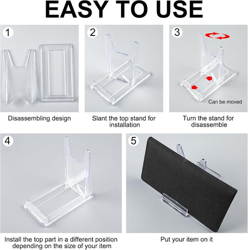 6 Packs Adjustable Clear Acrylic Purse Display Stand for Handbags, Jewelry Organizer for Parties, Home Decoration