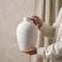 Handles,10" Ceramic Flower Vase with Neutral Tall Clay Beige Terracotta Vases Farmhouse Table Vases with Handle Living
