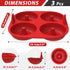 Webake Silicone Air Fryer Donut Pan, 4-Cavity Nonstick Donut Mold, Set of 3