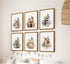 Joocrise Set 6 8x10 Inch Woodland Animal Nursery Wall Art Decor of Baby Boys Room Wall Art Forest Animal Canvas Wall