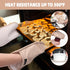 Hovico 2PCS Silicone Pot Holders, Heat Resistant Oven Mitts with Pockets, Non-Slip Hot Pads - Milkshake