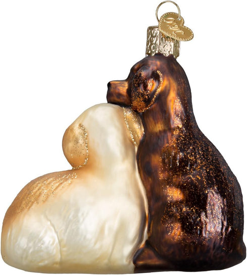 Old World Christmas Ornaments, Dog and Pet Accessories Glass Blown, Puppy Love