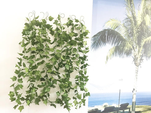 40 Ft Realistic Artificial Ivy Garland, UV Resistant Fake Hanging Vines for Indoor/Outdoor Wedding Decor - Pack of 5