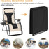 2Pcs 420D Black(96x84 cm2Pcs) Kovshuiwe Outdoor Zero Gravity Folding Chair Cover Waterproof, Folding Chair Storage