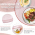 13" MAONAME Clear Round Serving Tray with Handles, Plastic Clear Tray, Round Pink Decorative Trays for Coffee Table