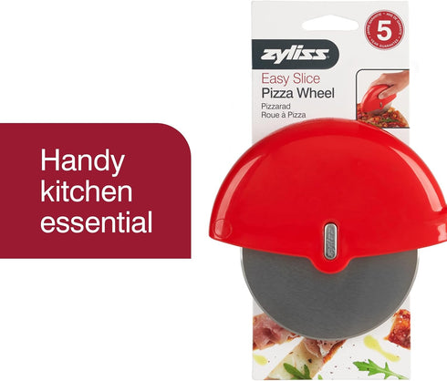 Zyliss Pizza Wheel - Handheld Pizza Cutter with Removable Blade, Plastic with Stainless Steel Blade, Dishwasher Safe