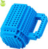 Build on Brick Coffee Mugs, Creative DIY Kids Party Cups with Building Blocks, Fun Gifts for Kids and Adults, Blue