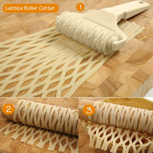 Lattice Roller Cutter for Pie, Pizza, Cookie Dough, Household Baking Pastry Tools, Plastic Lattice Cutter