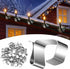 50 (14 11 mm) Pcs Lights Gutter Hook Clips for Hanging Outdoor Holiday Galvanized Lights Roof Hooks Christmas