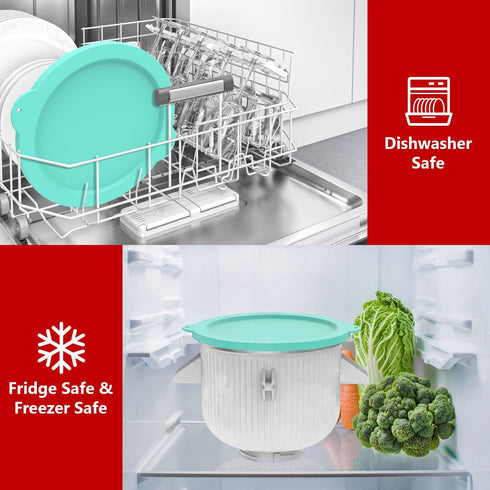 4.5-5 Silicone Covers for Kitchenaid Ice Cream Bowl, Silicone Lid Compatible with Kitchenaid Tilt-Head Stand Mixer