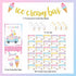 Ice Cream Bar Decor Kit, Summer Ice Cream Sundae Bar Glitter Banner, Food Labels for Party Supplies