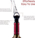 Vintorio Wine Aerator Pourer, Premium Aerating Pourer and Decanter Spout, Black