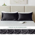 Love's Cabin Satin Pillowcase for Hair and Skin, Queen Size Set of 2, Black, Satin Cooling Pillow Cover