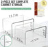 Set 2 Countertop Clear Cabinet Organizer, Shelf Organizer of for Kitchen Pantry Organizers and Storage, Display Cabinet