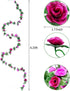 Miracliy 9Pcs 74FT Purple Flower Garland, Artificial Rose Arch Vines for Wedding Decoration