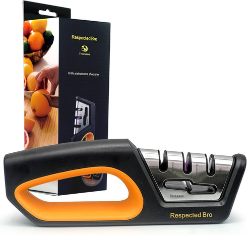 Premium-Ceramic-Knife-Sharpener, Versatile Kitchen Knife Sharpener Tool, Ideal for All Knives, Safe & Easy to Use