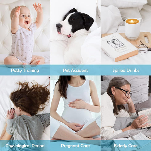 Cozymaker Queen Size 100% Waterproof Mattress Protector, Cooling Fitted Mattress Cover 8-21" Deep Pocket, Soft