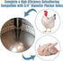 150 3/4 Inch Frienda Pcs Chicken Plucker Fingers for Machine Black Rubber Plucker Fingers Hair Removal Suit Holes