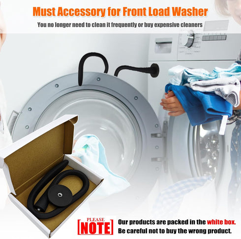 Washer Door Prop and Stopper for Front Load Washing Machine, Flexible Holder with 43mm Magnet Base, Black