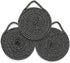 Cotton Thread Pot Trivet, Braided Cup Coaster for Kitchen, Multi-use for Hot Pan, Dish and Bowl, Set of 3, 7 Inches
