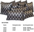 Satin Circle Lattice Pillow Cover - Black-Silver 16"x16" Decorative Sham for Home Decor