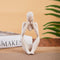 YJHZBA Bookshelf Decor Thinker Statue Home Office - Aesthetic Abstract Art Sculptures Coffee