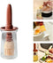 Oil Dispenser with Brush, 3 IN 1 Glass Olive Oil Dispenser Bottle with Silicone Basting Brush for Cooking