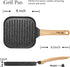 ESLITE LIFE 8 Inch Nonstick Small Grill Pan for Indoor Cooking, Versatile Induction Square Grilling Skillet Steak Pan for Stove Tops, PTFE & PFOA Free, Black by ESLITE LIFE