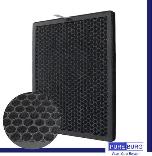 PUREBURG Replacement Filter Set for Alexapure Breeze 3049 AP-B102 Air Purifier, 2-Pack H13 HEPA & Activated Carbon