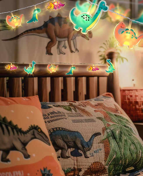 20 AceList LED Dinosaur String Lights for Kids, Dinosaur Decor with Remote Control & USB Power for Toddler, Parties