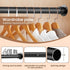 Metal Black Closet Rods for Hanging Clothes, 1.3 Inch Diameter Heavy Duty Adjustable Bar for Closet and Bathroom