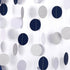 52Ft Navy Blue White Silver Paper Garland, Gender Reveal Hanging Decoration Streamer Banner for Graduation, Wedding,
