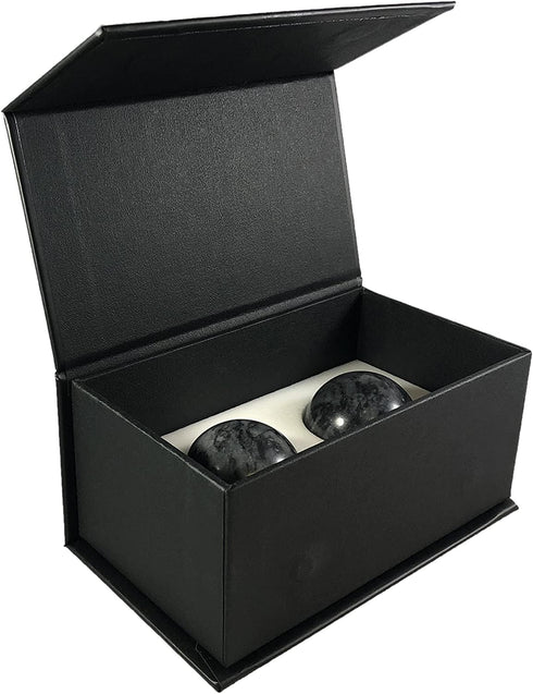 Luxe Whiskey Stones - Set of 2 Marble Chilling Spheres in Gift Box with Velvet Storage Bag