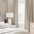 MIULEE 100% Blackout Linen Textured Curtains - Solid Thermal Insulated Natural Beige Grommet Drapes, 52 x 96 Inch, 2